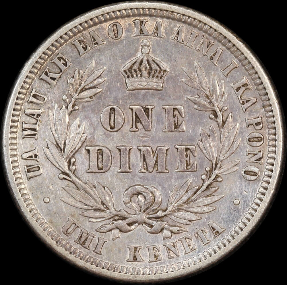 Hawaii 1883 Silver Dime KM# 3 Very Fine product image