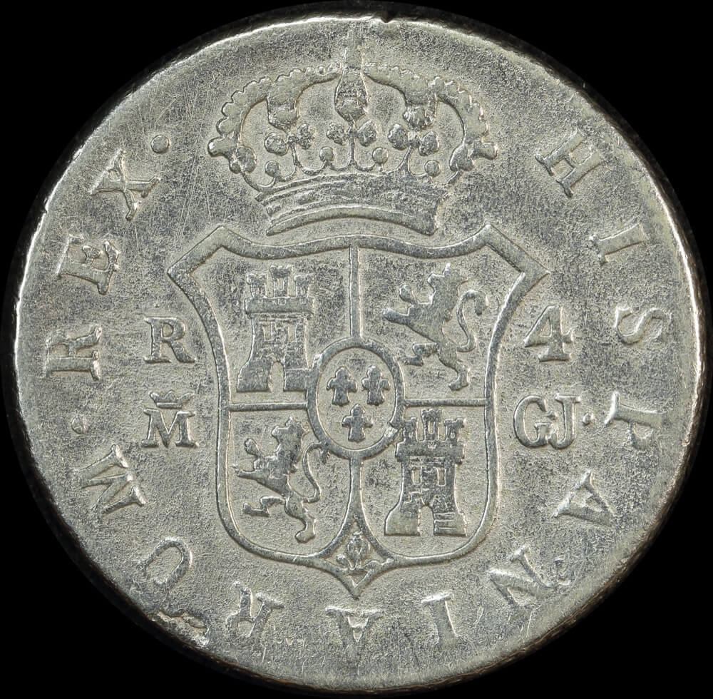 Spain 1816 Silver Four Reales KM# 476.2 Fine product image