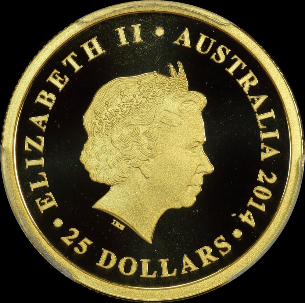 2014 Perth Mint Proof Gold Sovereign PCGS PR70DCAM product image