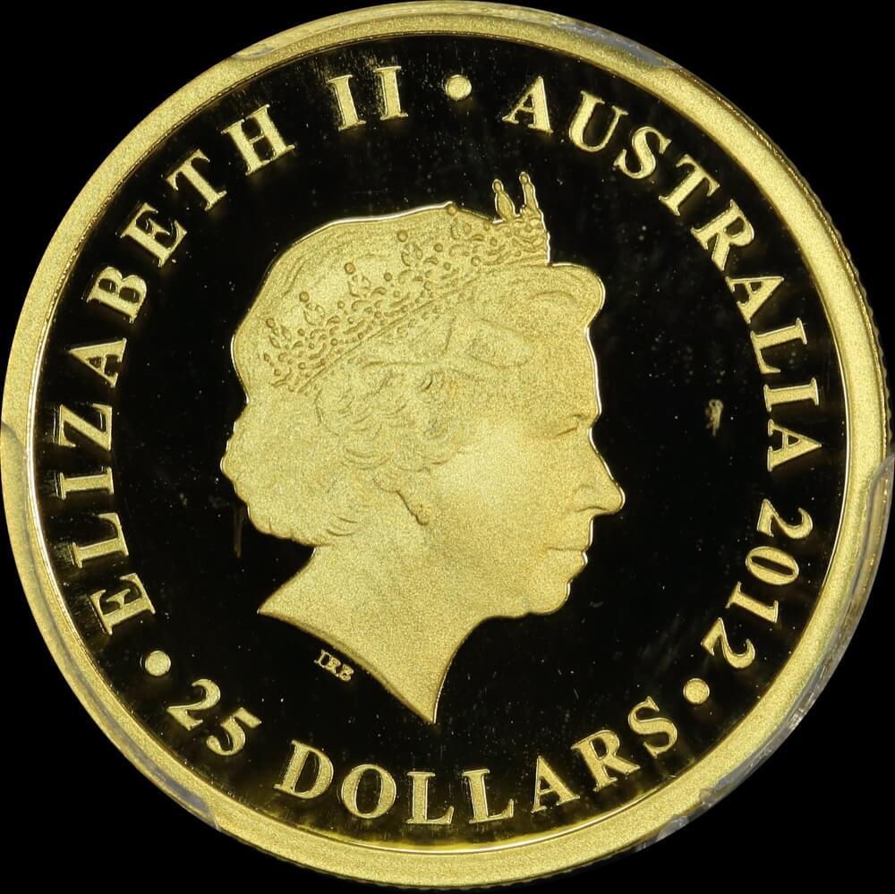 2012 Perth Mint Proof Gold Sovereign PCGS PR69DCAM product image