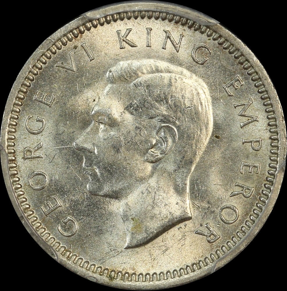 New Zealand 1940 Silver Threepence KM#7 PCGS MS63 product image