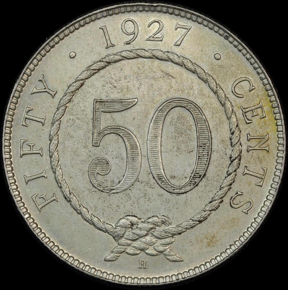 Sarawak 1927 Silver 50 Cents KM# 19 Uncirculated product image