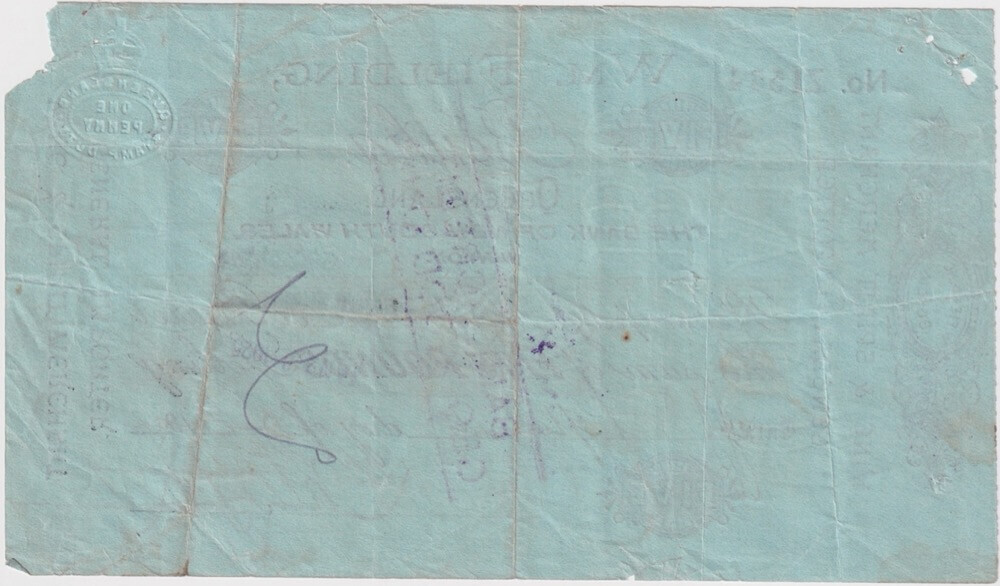 Fielding (Boulia) 5 Shillings Shinplaster 1924 Fine