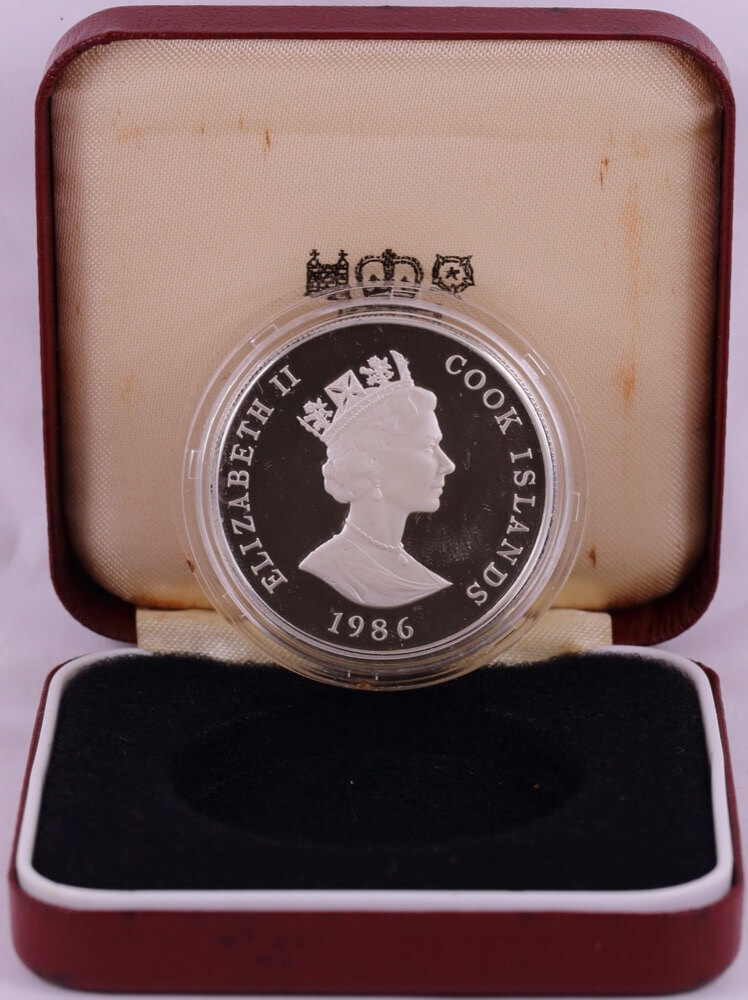 Cook Islands 1986 Silver 1 Dollar Piedfort Proof Coin Royal Wedding KM# 32a  product image