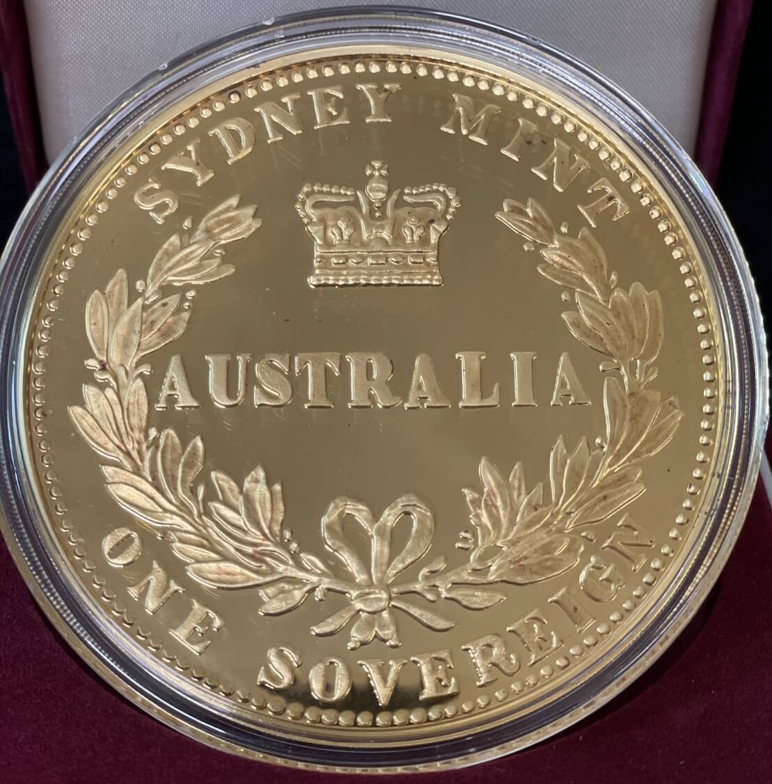 Australia Proof Medallion Replica 1855 Silver Type I Sovereign In Presentation Case