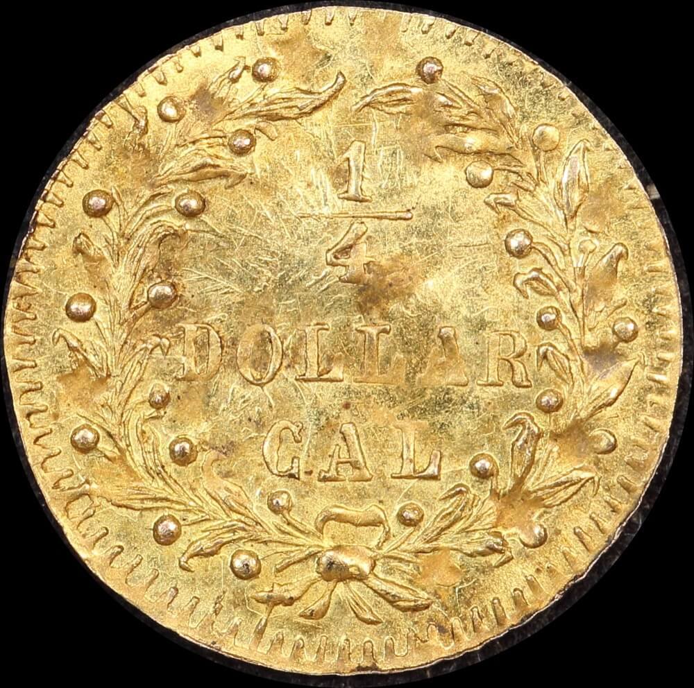 United States (California) 1874 Gold Quarter Dollar KM# 6.2 / BG-875 Extremely Fine product image