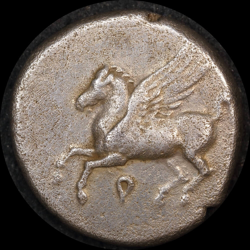 Ancient Greece Corinth  345 ~ 307 BC Silver Stater  good VF