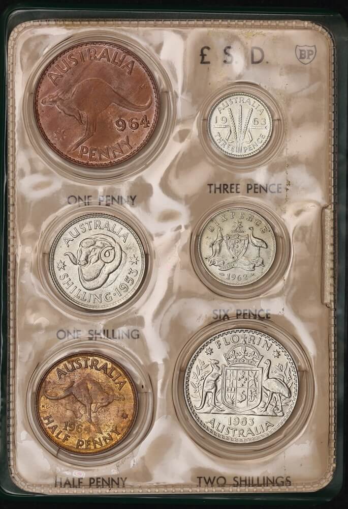 Australia 1966 Coin Wallet by BP - Predecimal Coins