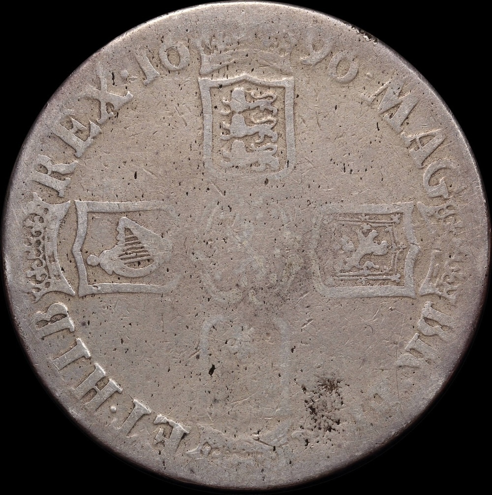 1696 Silver Crown William III S#3358 Good