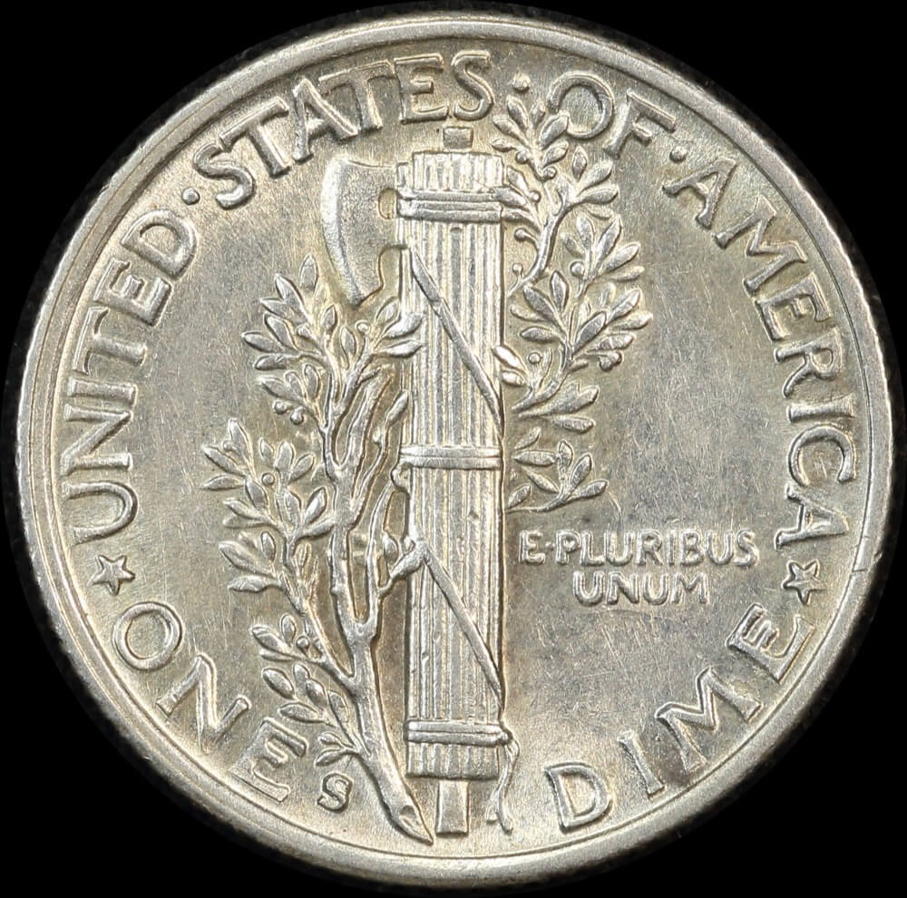 United States 1941-S Silver Dime KM# 140 about Unc product image