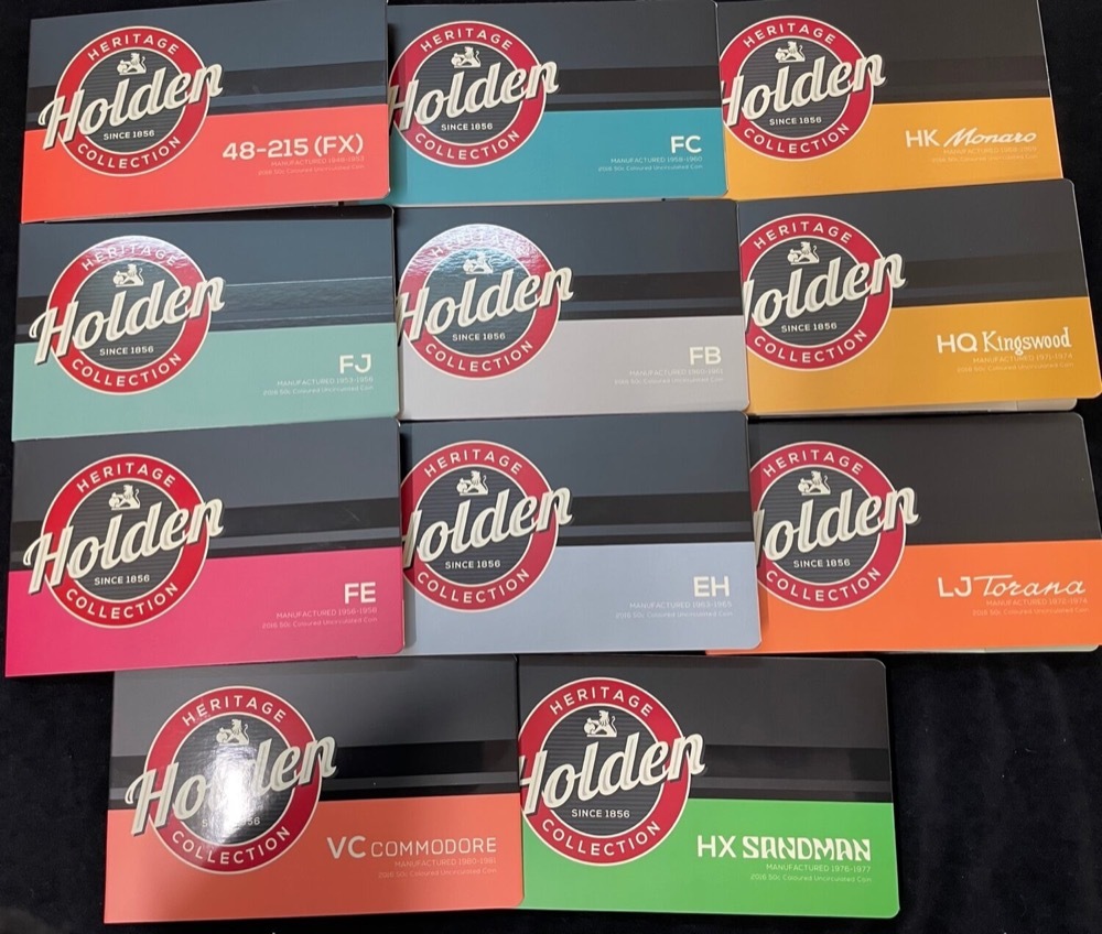 2016 Holden Heritage Collection Complete 12 Coin Set in Tin