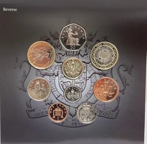 United Kingdom 2008 Uncirculated Mint Coin Set (9 coins) Royal Arms product image