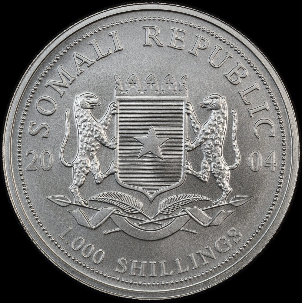 Somalia 2004 Silver 1,000 Shillings KM# 183a Uncirculated product image