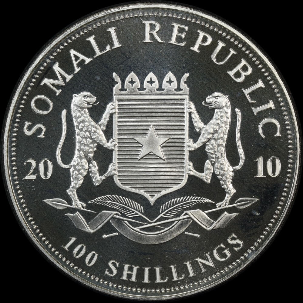 Somalia 2010 Silver Proof 100 Shillings KM# 221 FDC product image