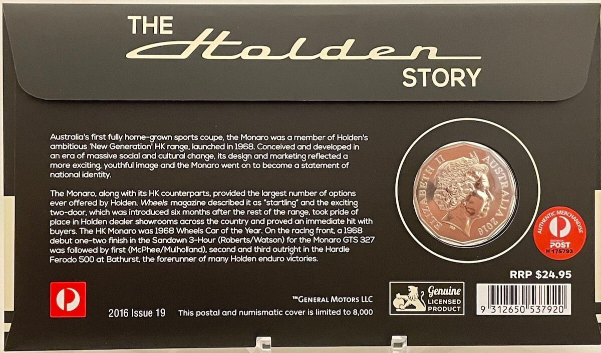 2016 50 Cent PNC Holden Heritage HK Monaro product image