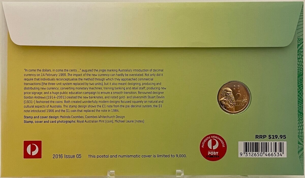 2016 2 Dollar PNC Decimal Currency Changeover product image