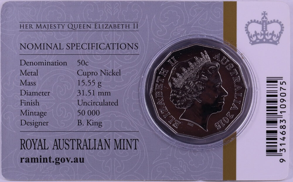 2015 50 Cent Uncirculated Coin Longest Reigning Monarch