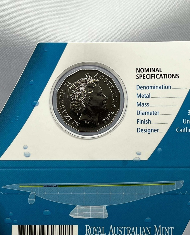 2008 50c Uncirculated Coin America's Cup product image
