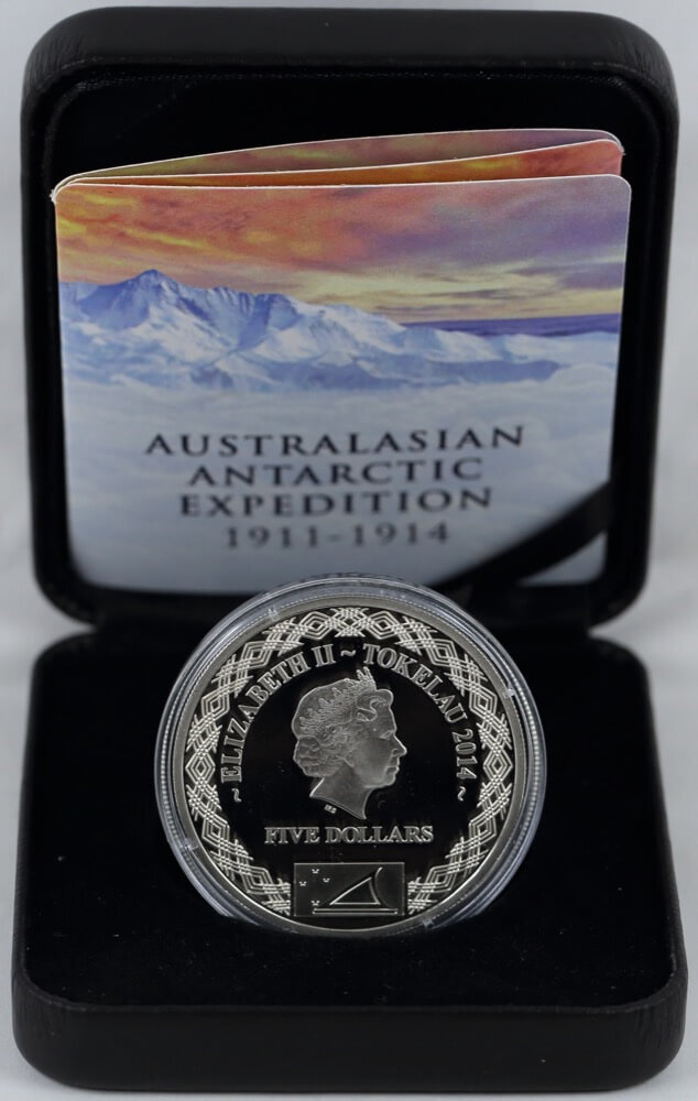 Tokelau 2014 Silver 5 Dollars Antarctica product image