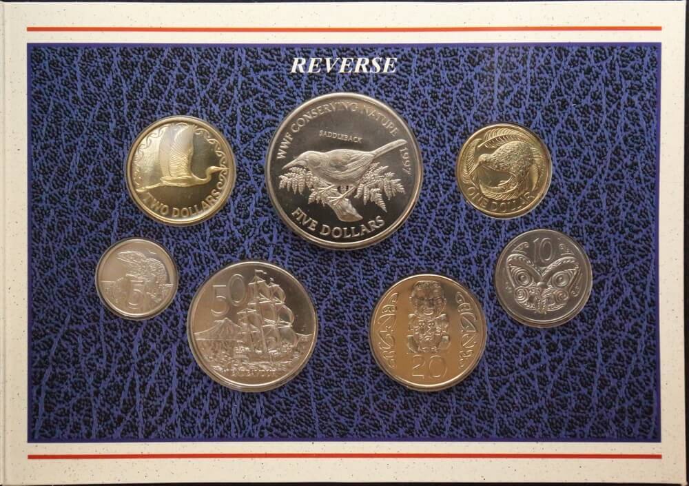 New Zealand 1997 Uncirculated Mint Coin Set KM#MS45 Saddleback product image