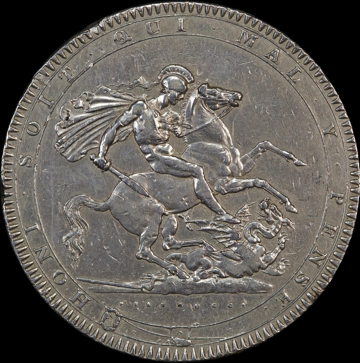 1819 Silver Crown George III S#3787 good VF product image