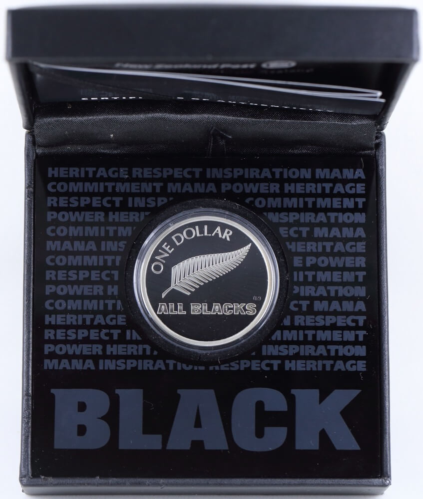 New Zealand 2011 Silver Proof 1 Dollar KM# 345 All Blacks product image