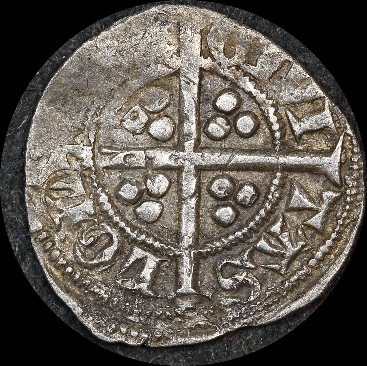 1377 ~ 1399 Silver Halfpenny Richard II S#1698 good Fine