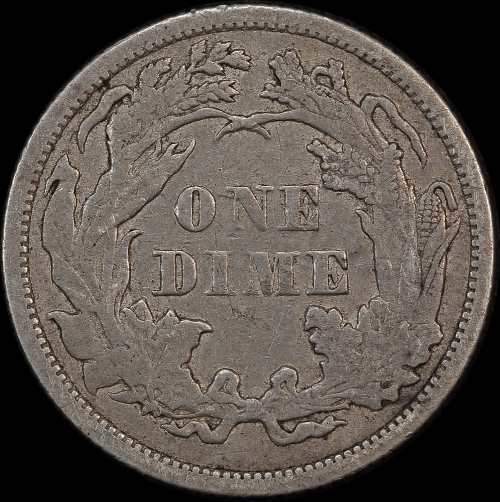 United States 1873 Silver Dime KM# 105 about VF product image