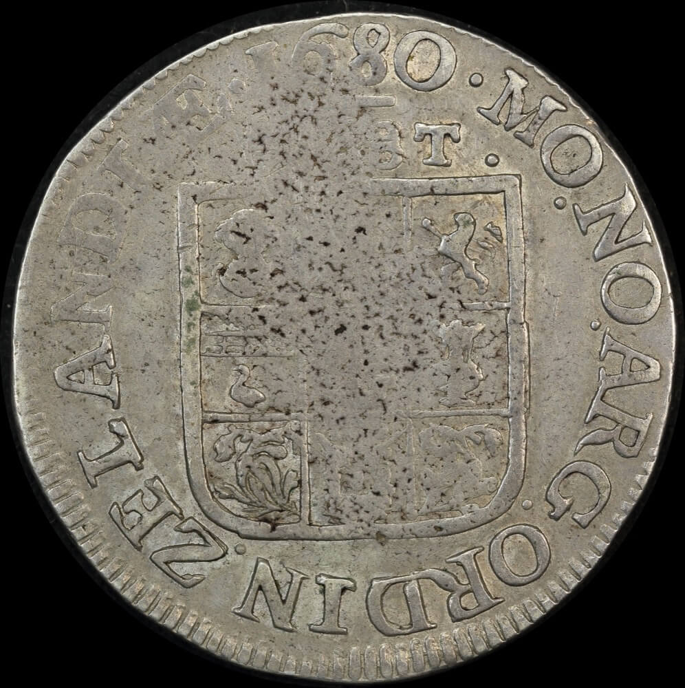 Netherlands (Zeeland) 1680 Silver Daalder KM# 58 Fine product image