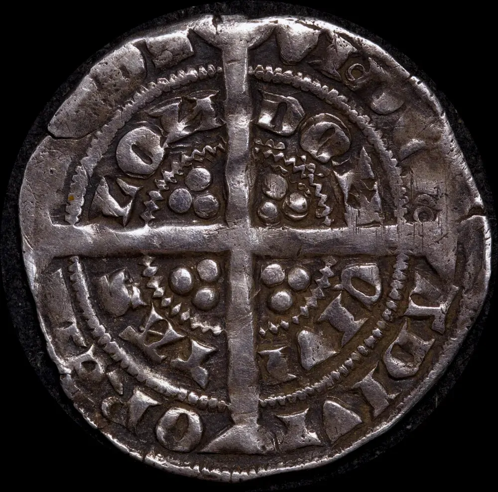 1351-1377 Silver Half Groat Edward III S#1576 Fine