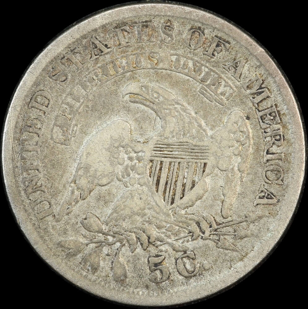 United States 1836 Silver Liberty Cap Half Dime KM# 48 about VF product image
