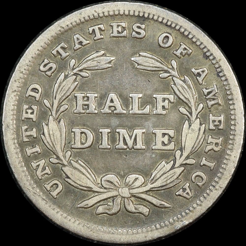 United States 1837 Silver Seated Liberty Half Dime KM# 61 about VF product image
