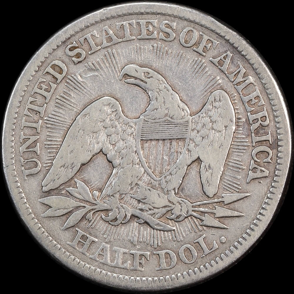 United States 1853 Silver Seated Liberty Half Dollar KM#  good Fine product image