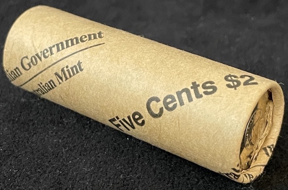 2016 5 Cent RAM Roll Decimal Changeover Heads/Tails