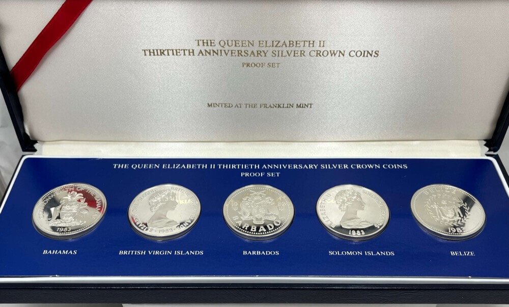 QEII 1983 30th Anniversary Silver Crown Coins Proof Set product image