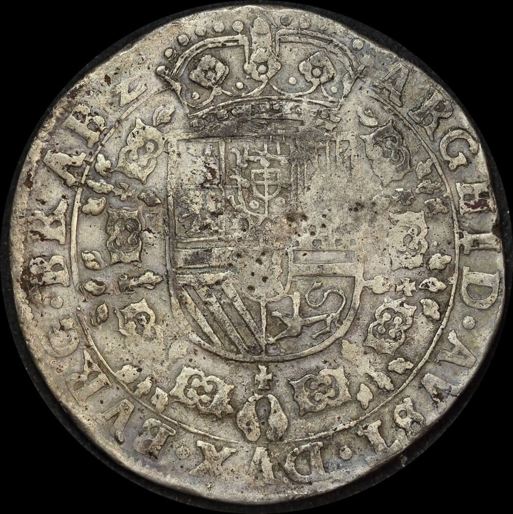 Spanish Netherlands (Brabant) 1662 Silver Patagon Dav# 4462 About VF product image
