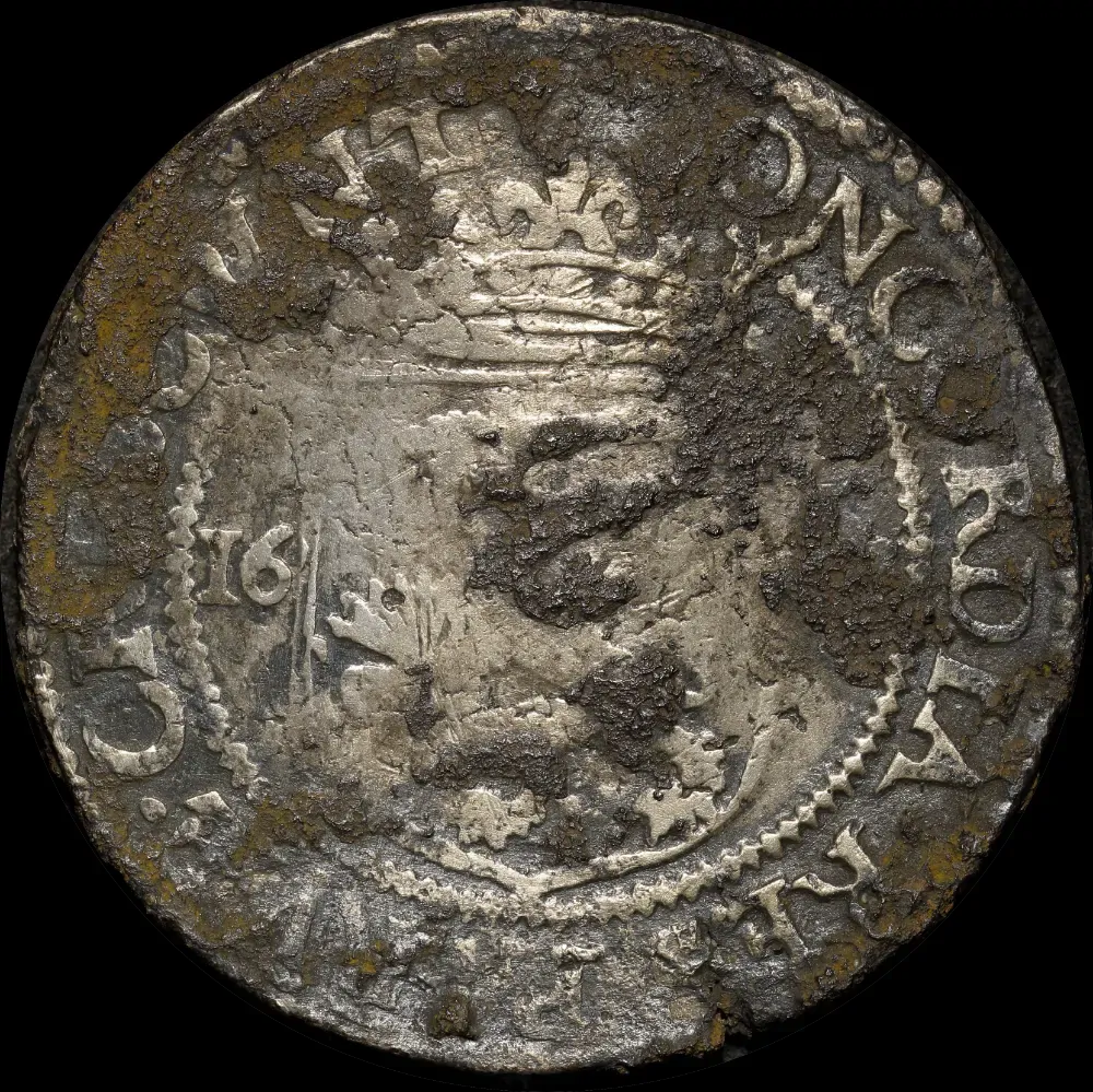 Netherlands (Gelderland) 16-- Silver Rijksdaalder ex Batavia shipwreck about VF