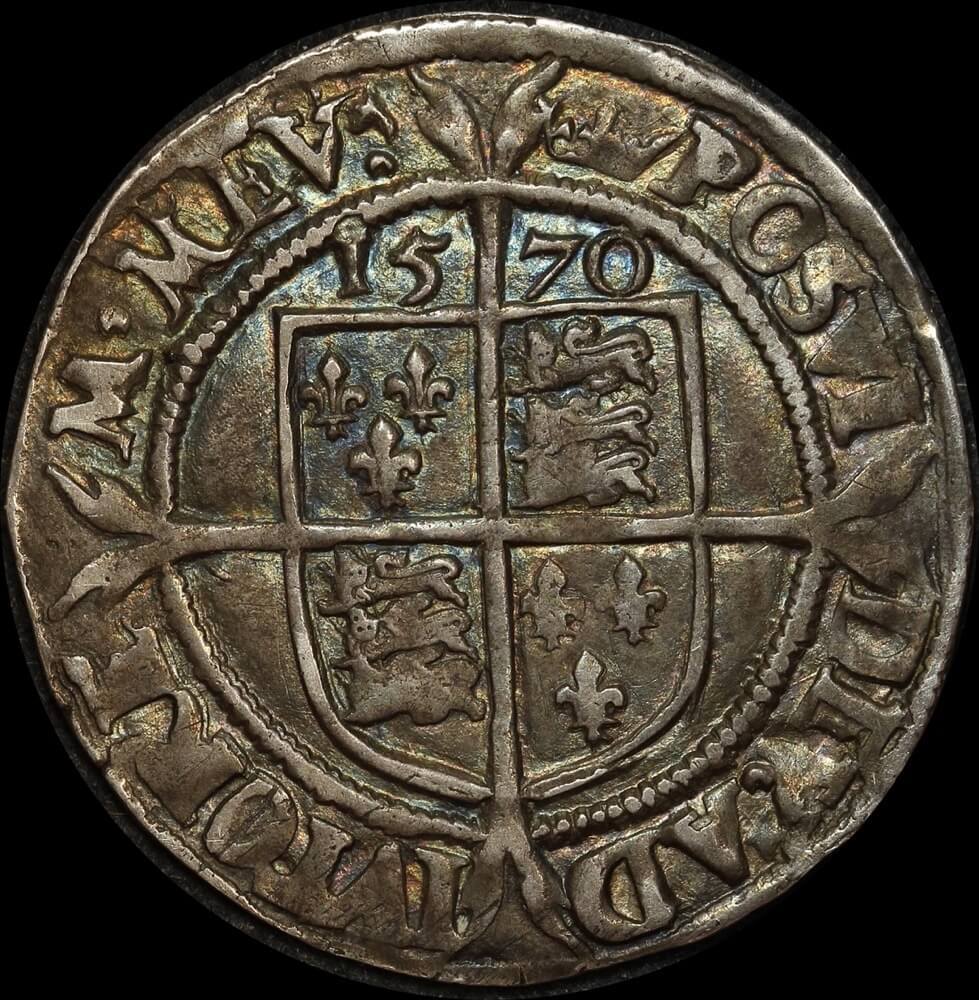 1570 Silver Sixpence Elizabeth I S#2600 good VF