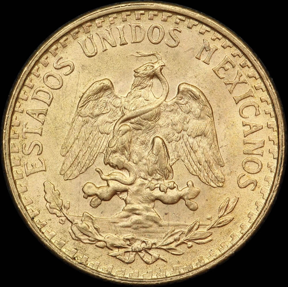 Mexico 1945 Gold 2 Pesos KM#461 Uncirculated product image