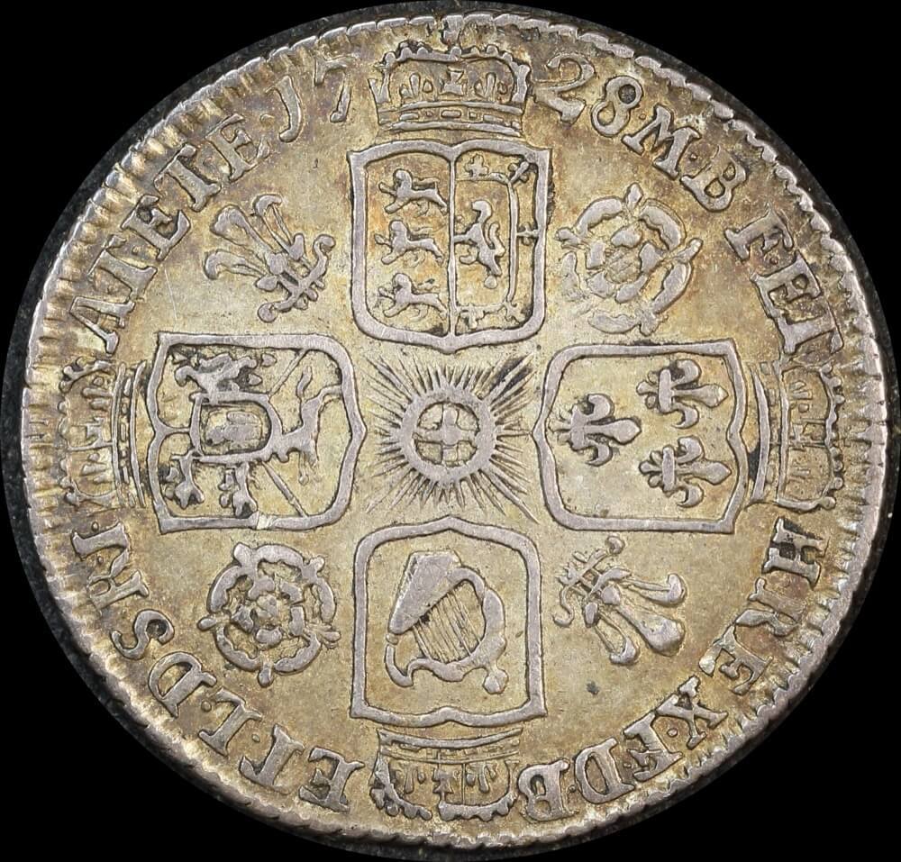 1728 Silver Sixpence George II S#3705 good VF product image