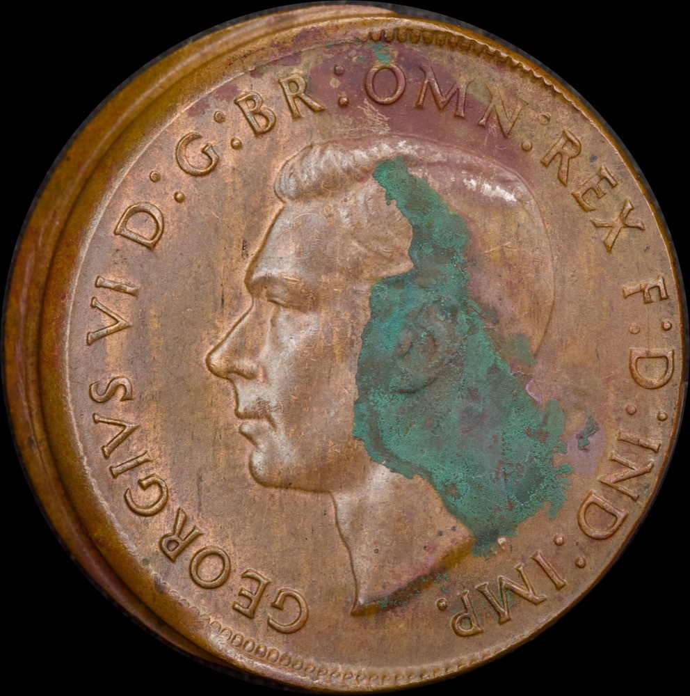 1948 Melbourne Penny 3mm Offstrike Extremely Fine product image