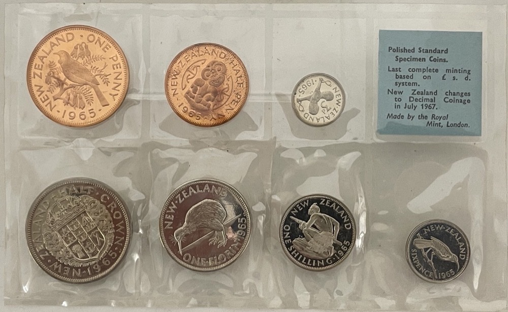 New Zealand 1965  Polished Standard Specimen Coin Set product image