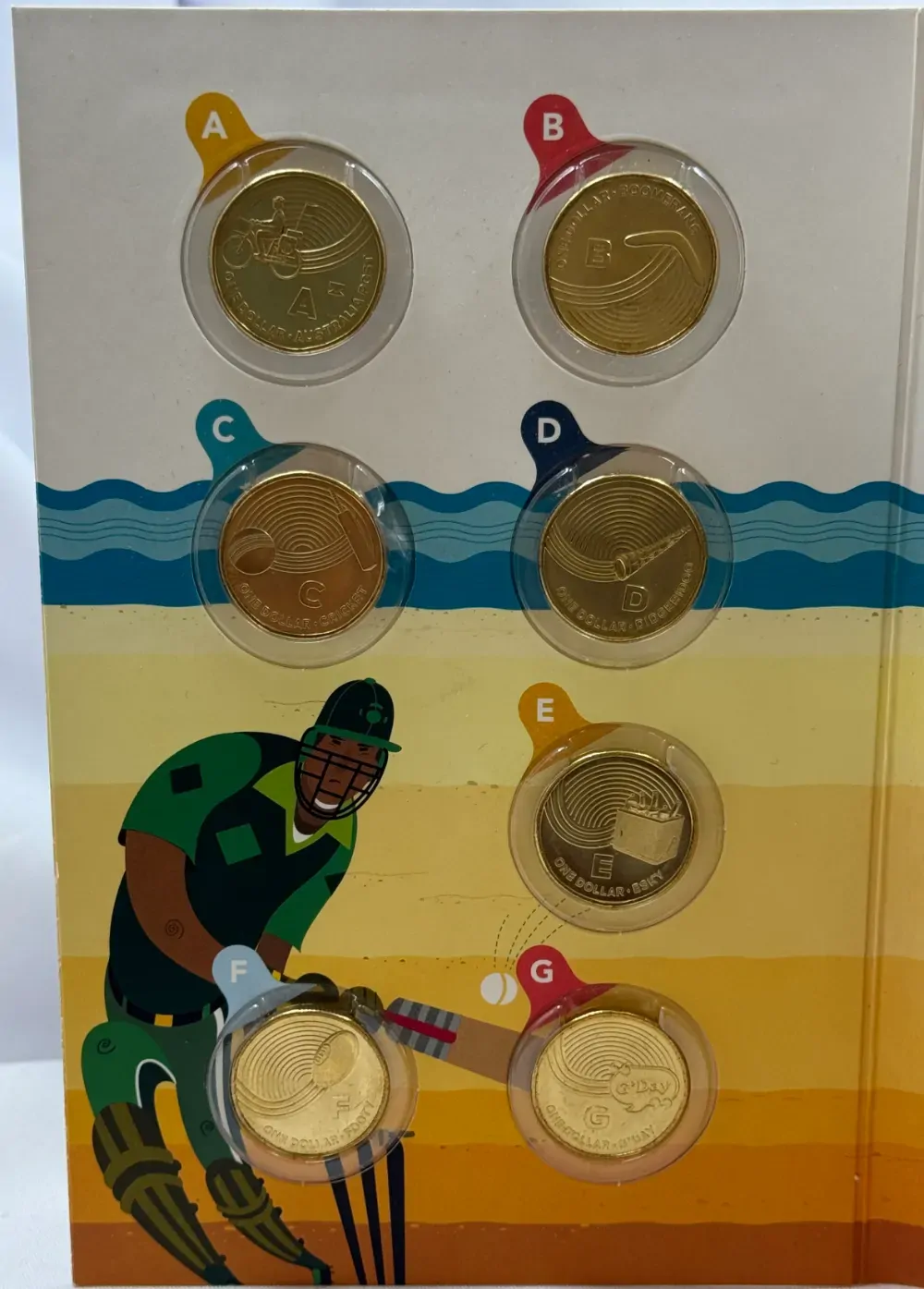 2019 1 Dollar Coin Set The Great Aussie Coin Hunt in Folder product image