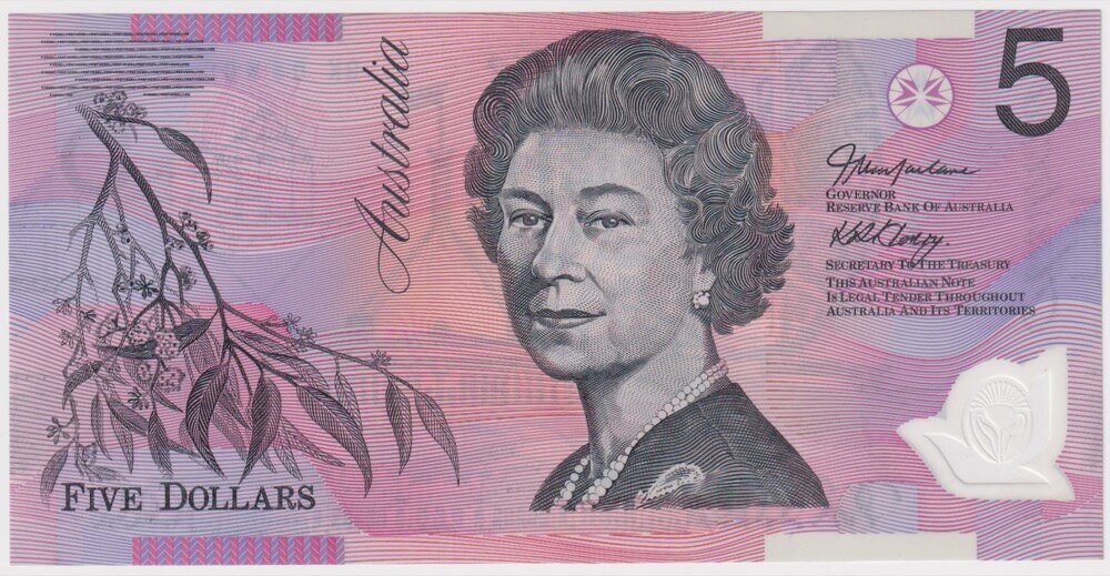 2005 $5 Note McFarlane/Henry BA05 First Prefix R220cF Uncirculated