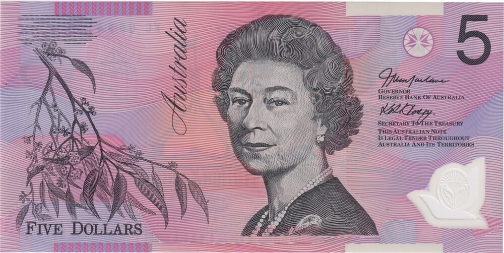 2005 $5 Note McFarlane/Henry KC05 Last Prefix R220cL Uncirculated