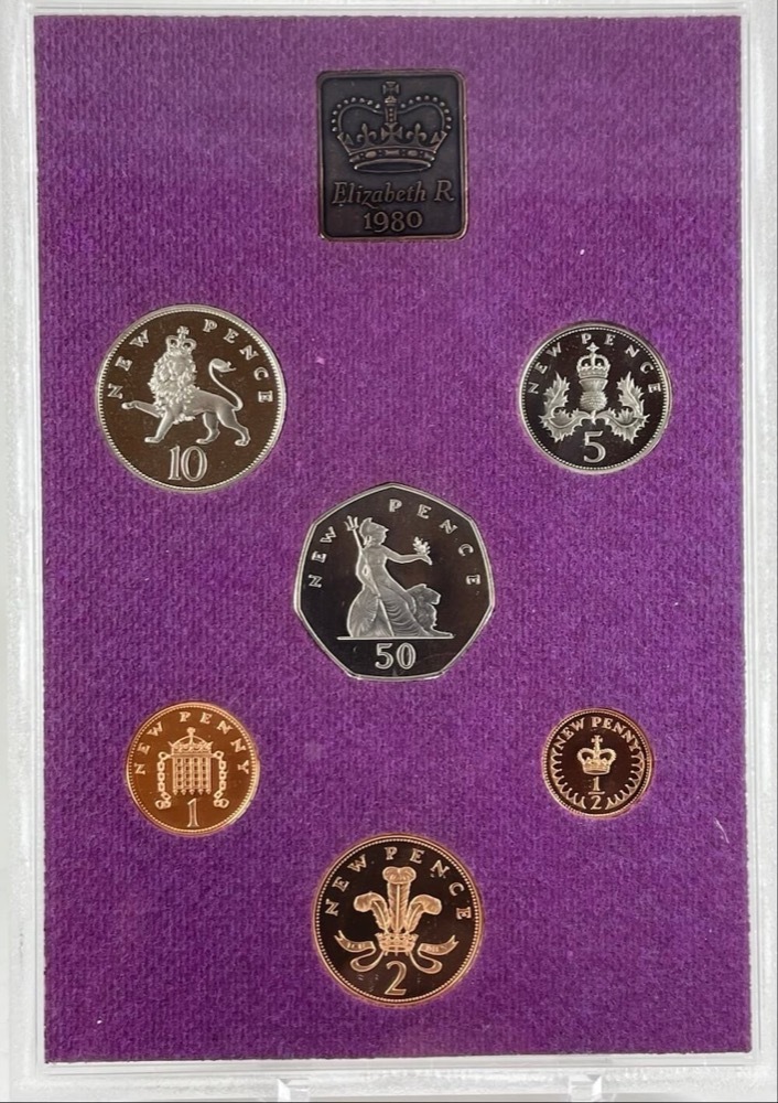 1980 Proof Set Coinage of Great Britain and Northern Ireland