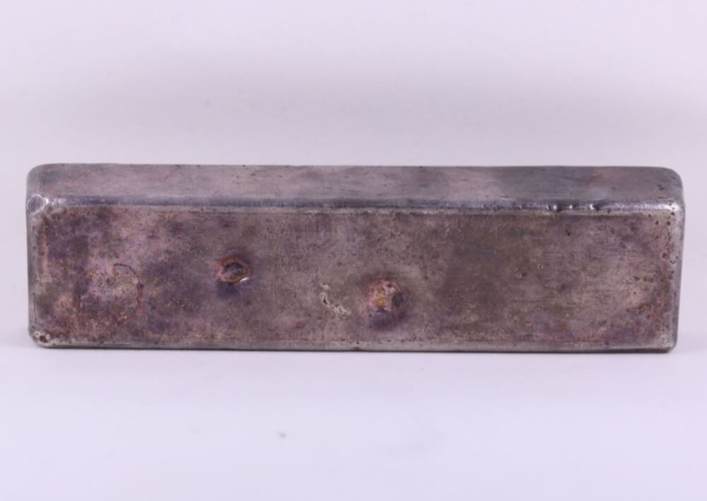 Vintage Geomin / Bullion Sales International 50.34ozt Cast Silver Ingot 99.98%