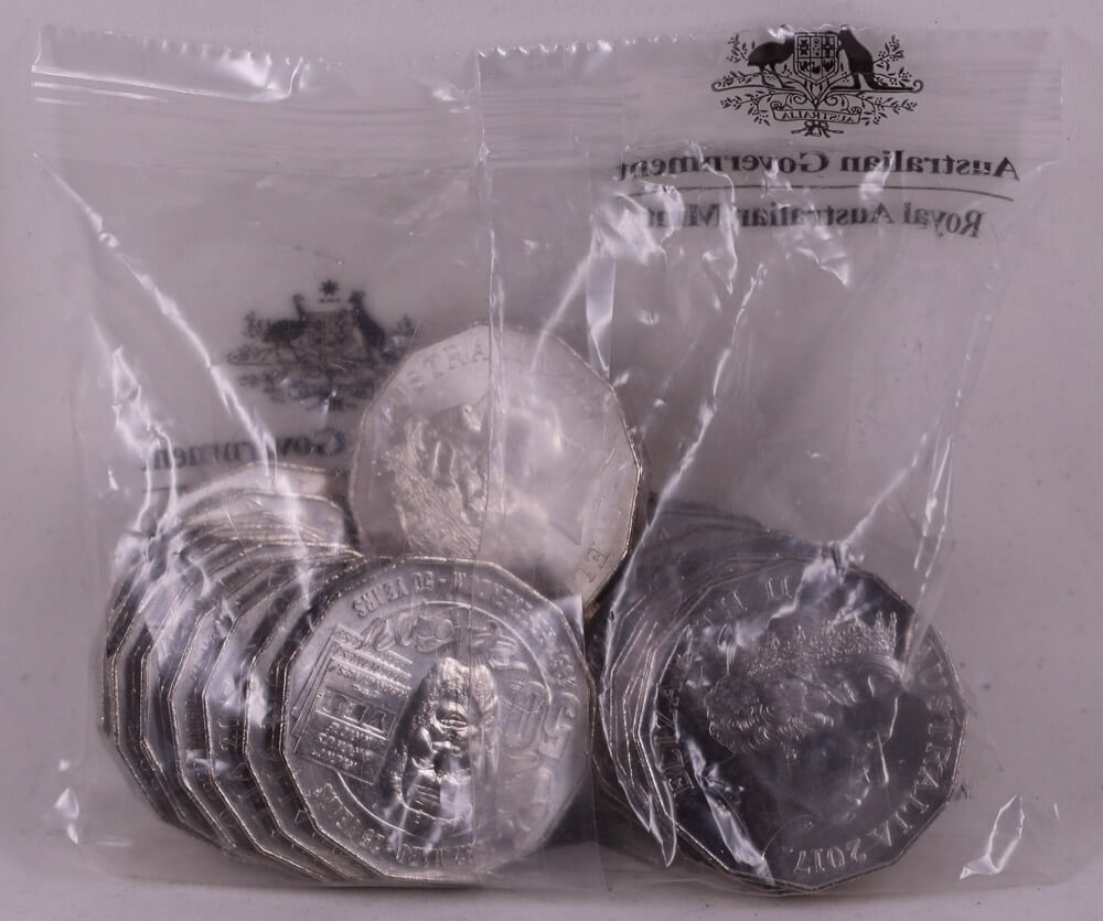 2017 Mint Bag of 20 Unc 50c Coins Mabo 50 Years product image