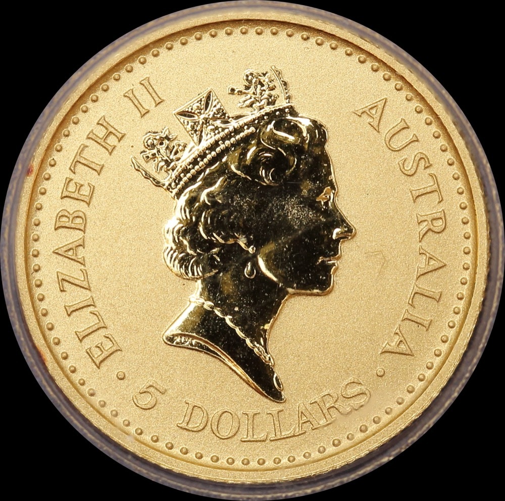 1990 1/20 Ounce Gold Specimen Coin Kangaroo Nugget