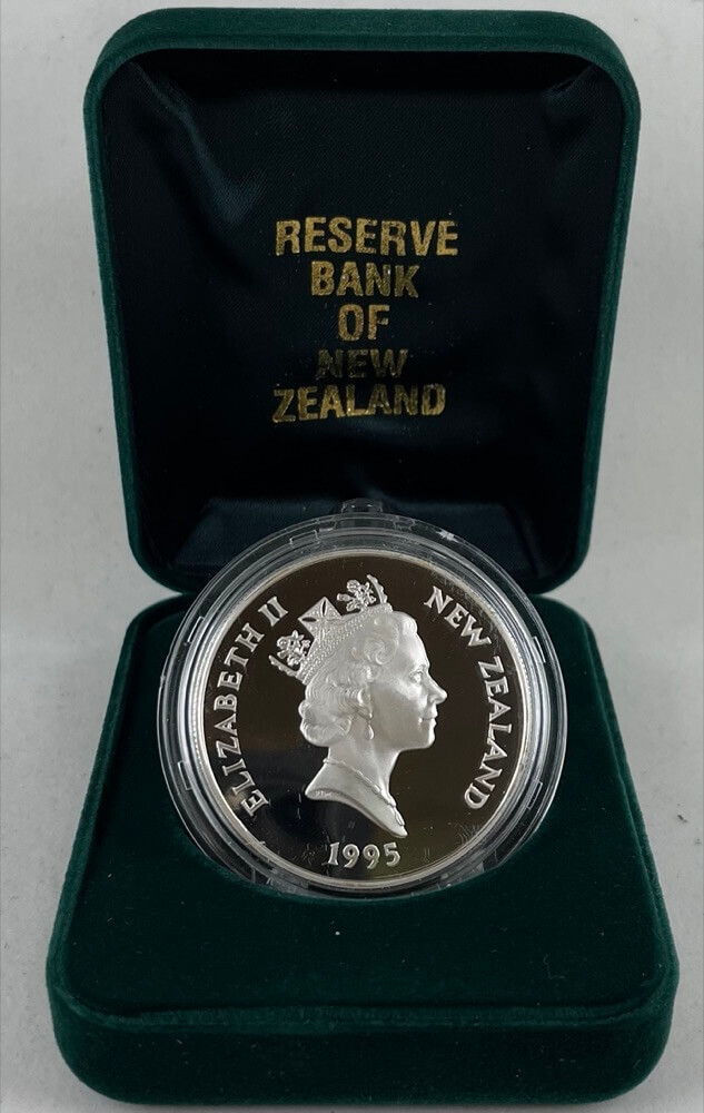 New Zealand 1995 Silver 5 Dollar Proof Coin Tui Bird product image